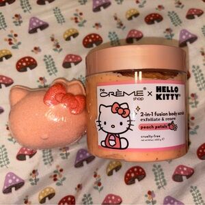 Hello Kitty Pink Body Scrub with Peach Petals